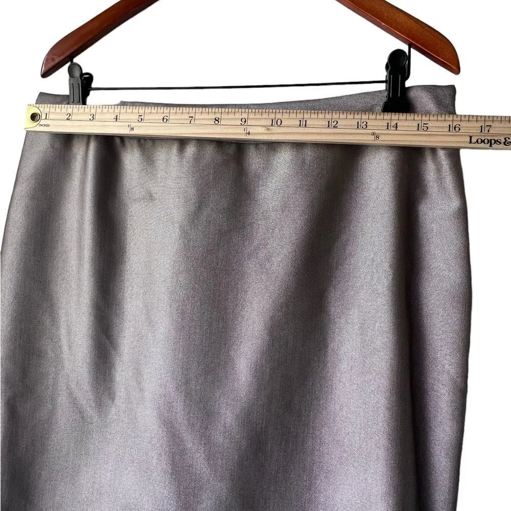 NINE WEST Women’s Suit Classic blazer & skirt brown  3/4 Puff Sleeves Size 12. - Image 6