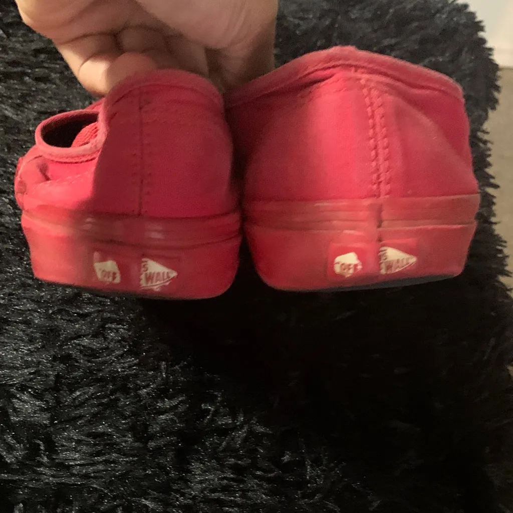 Vans Bold Red Canvas Sneakers - Image 6