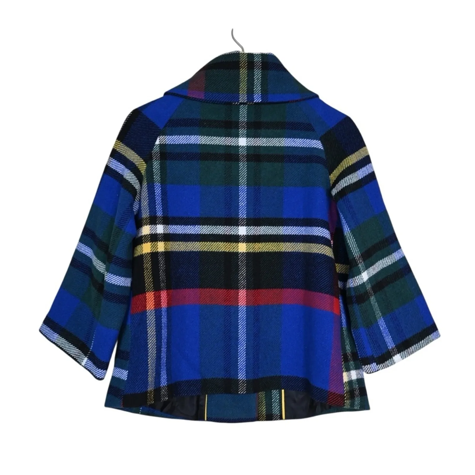 For Cynthia Womens S Button Down Wool Blend Plaid Jacket Coat - Image 2