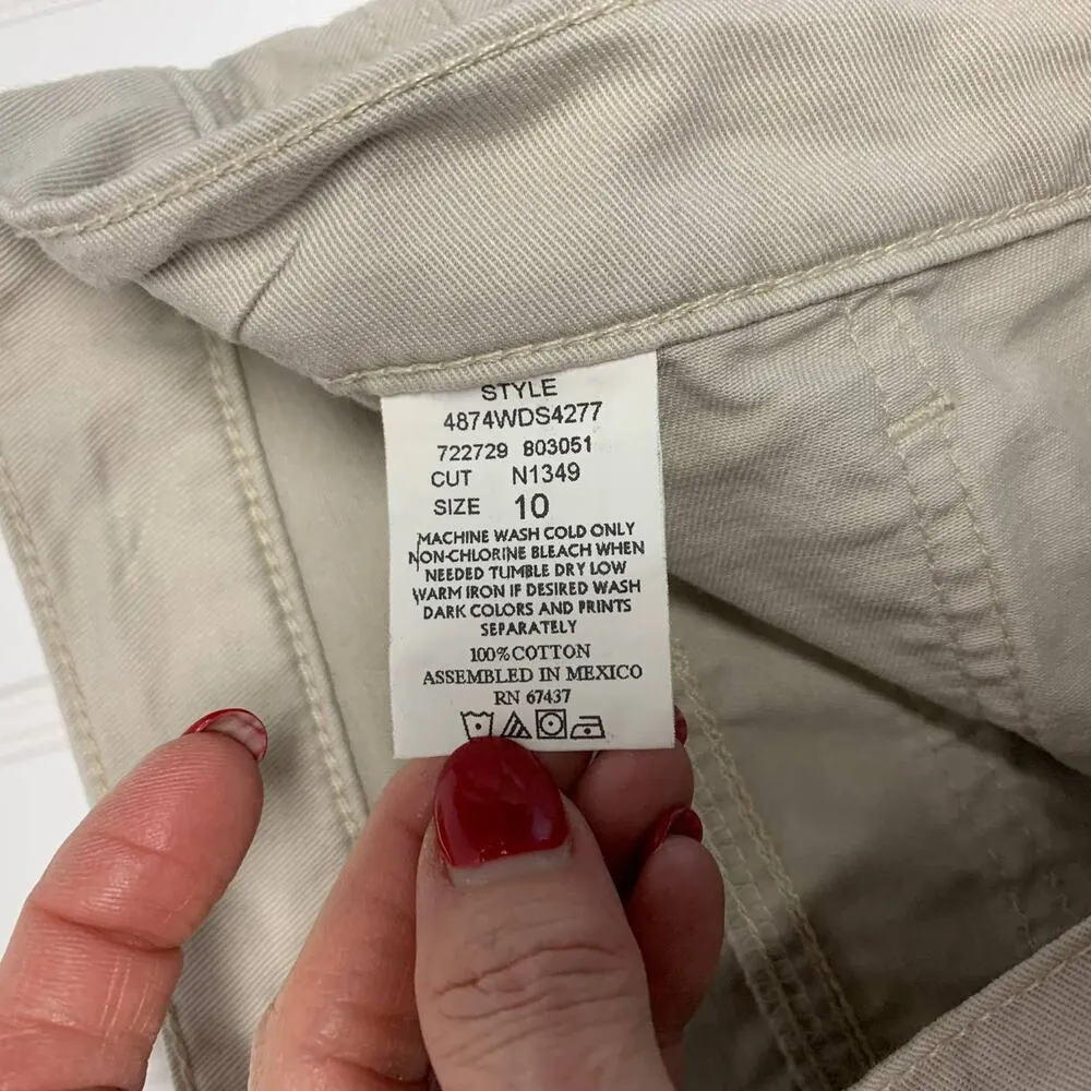 Vintage Sand Beige Cargo Pants High Waisted Khaki 31" waist Size 29 - Image 4