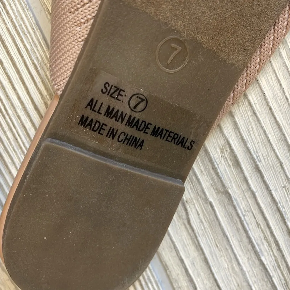 Lulus Jeaney Light Nude Ribbed Knit Pointed-Toe Mule Slides - Image 5