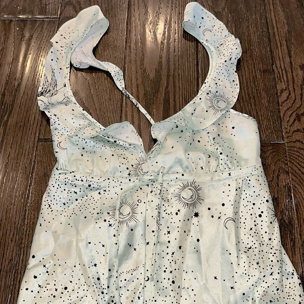 Victorias Secret green misty jade starry night celestial romper size small - Image 6