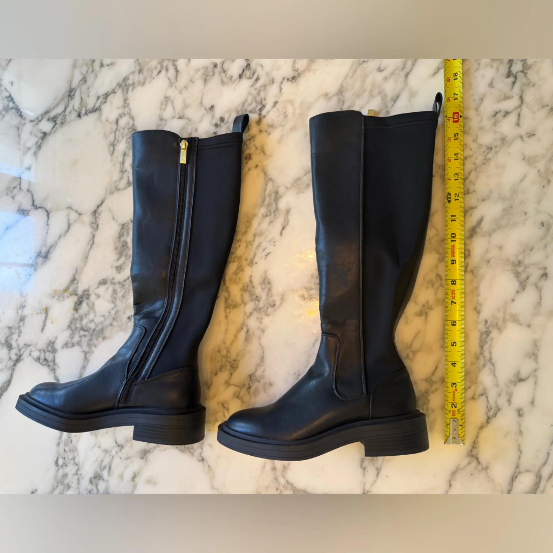 NWT Kenneth Cole Reaction “Anabelle” Women’s Black Calf Tall Riding Boots Sz 5 - Image 9