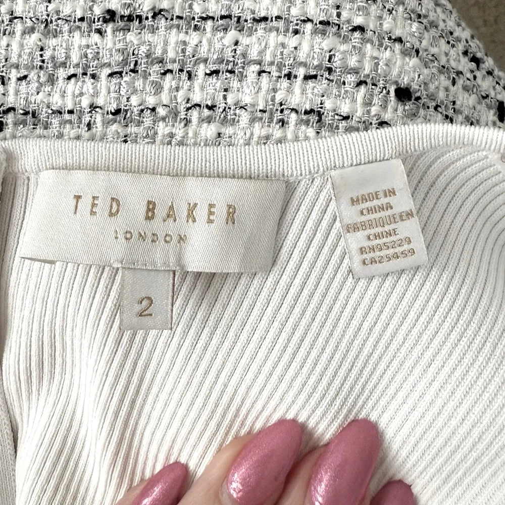 Ted Baker Adalad V-Neck Tweed Skater Dress 2 - Image 14