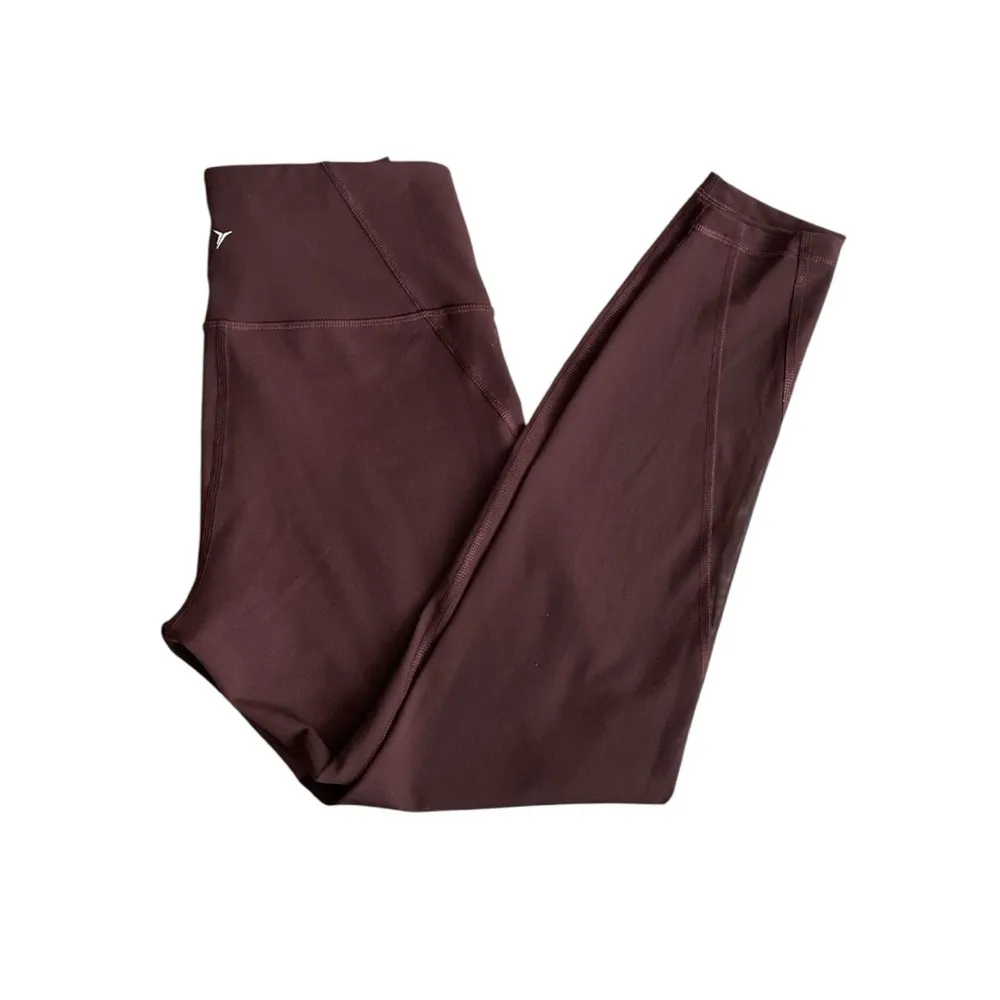 Old Navy Active Elevate Leggings, No Pockets,Burgundy/Brown Size S/M. - Image 4