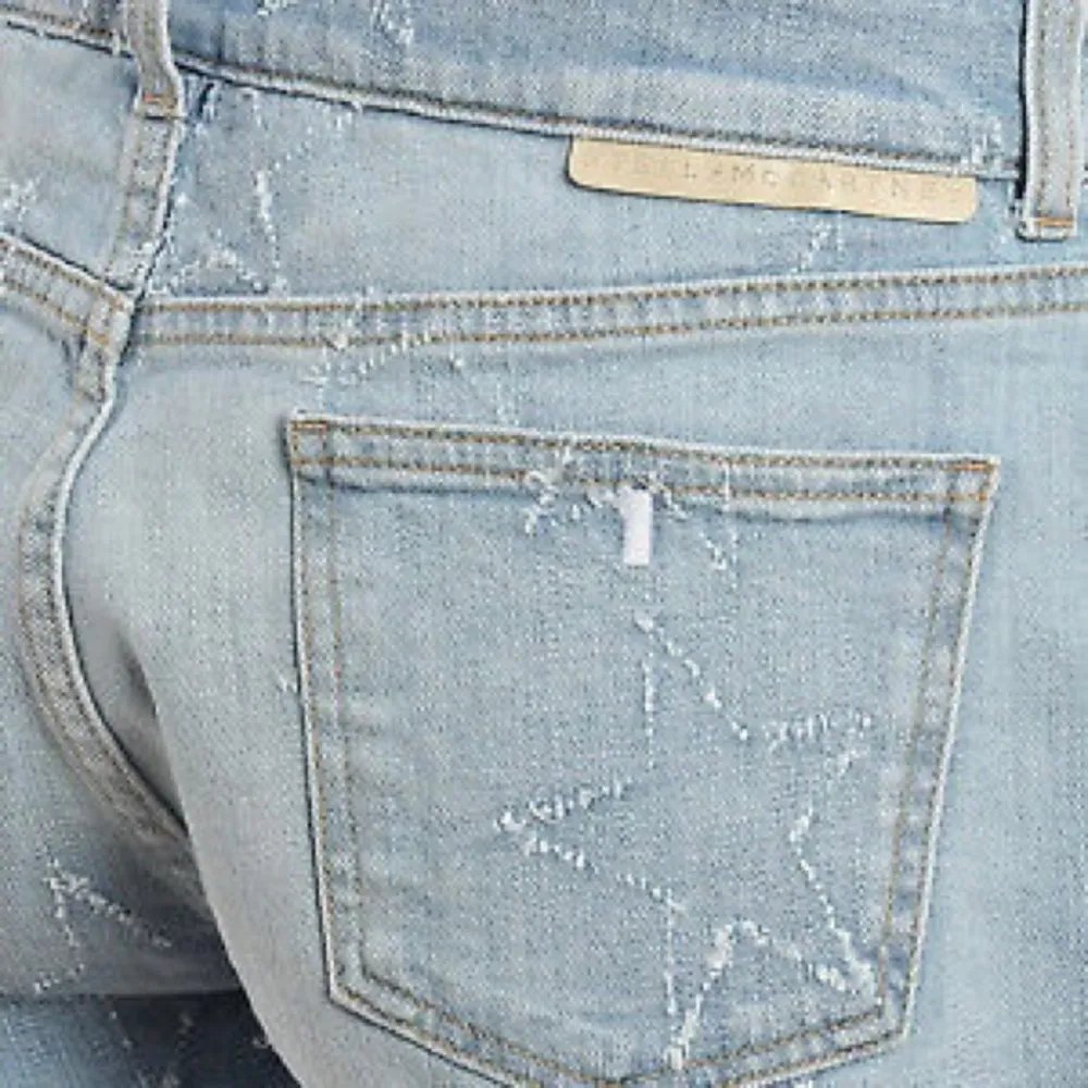 Stella McCartney Denim Distressed Star Shorts - Image 4