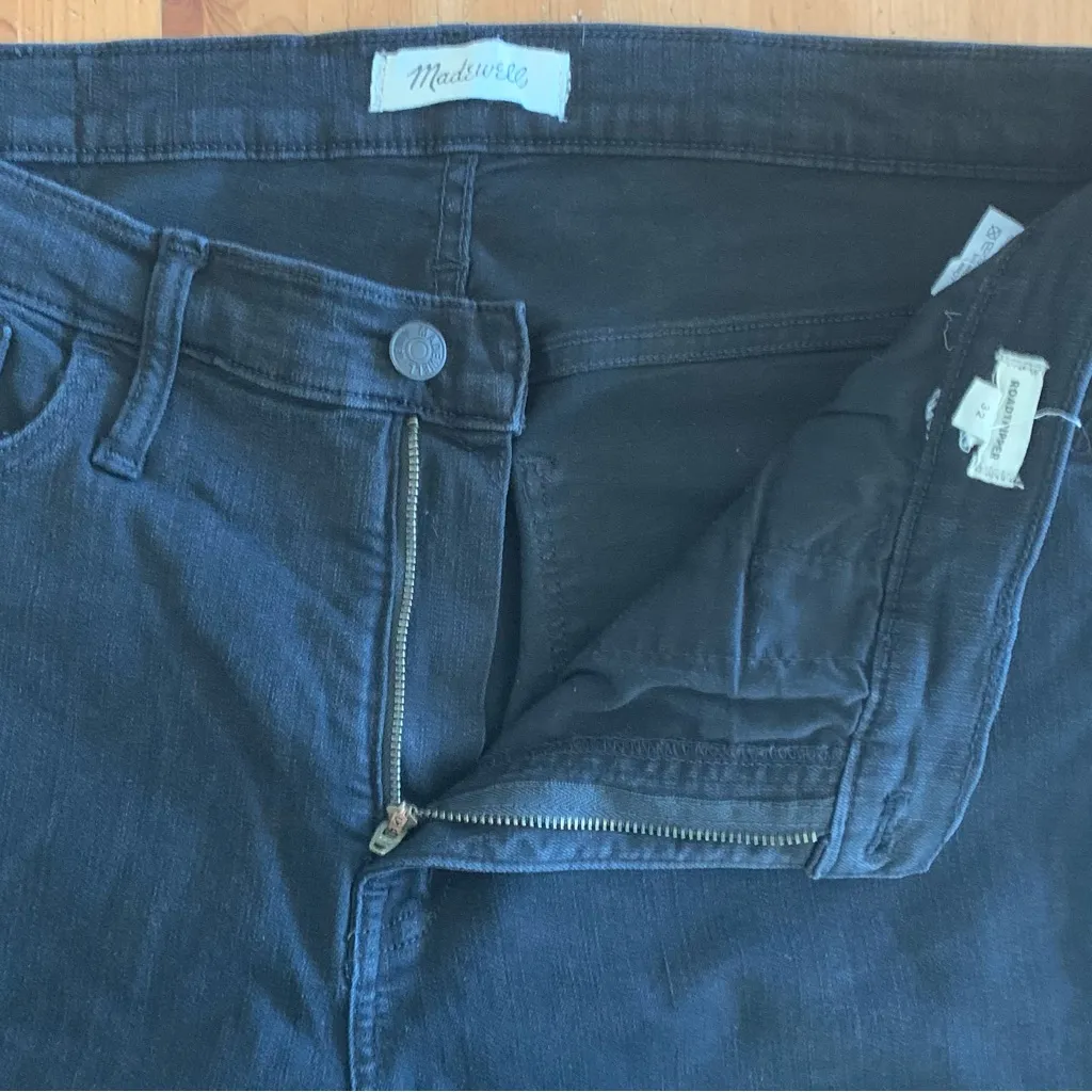 Madewell Roadtripper Skinny High Rise Black Wash Jeans Size 32 - Image 3