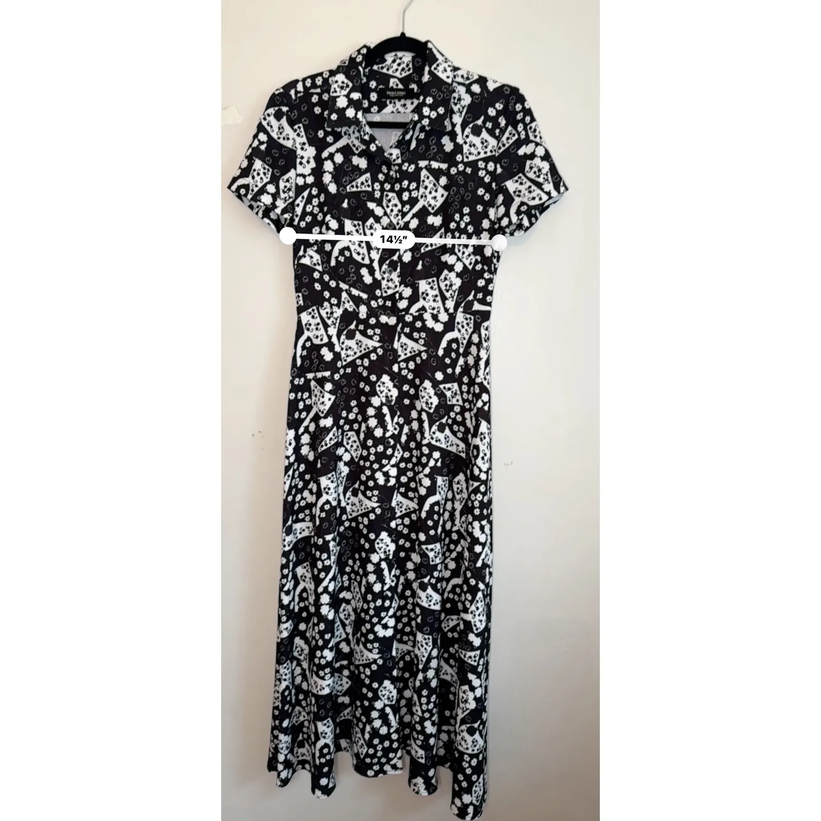 RACHEL COMEY FLORAL AXIL  MIDI DRESS IN BLACK PRINT size 4 - Image 6