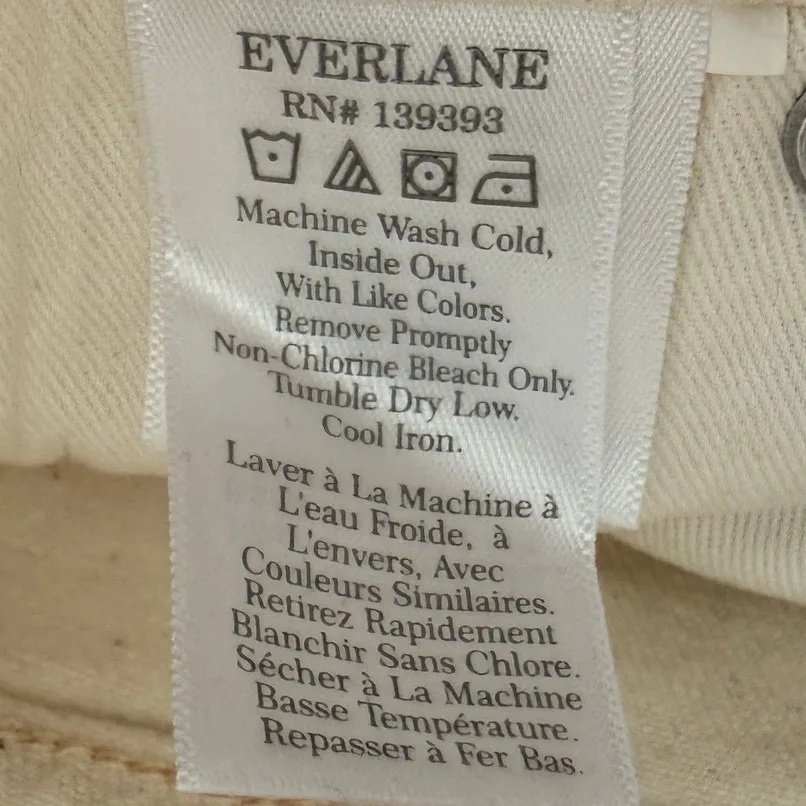 NWT Everlane Sz 29 The Original Cheeky Straight Jean in Ecru High Rise - Image 10