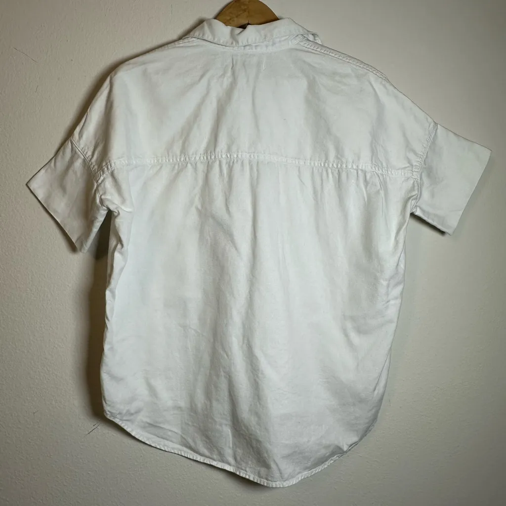 Madewell White Cotton Courier Shirt size M - Image 5