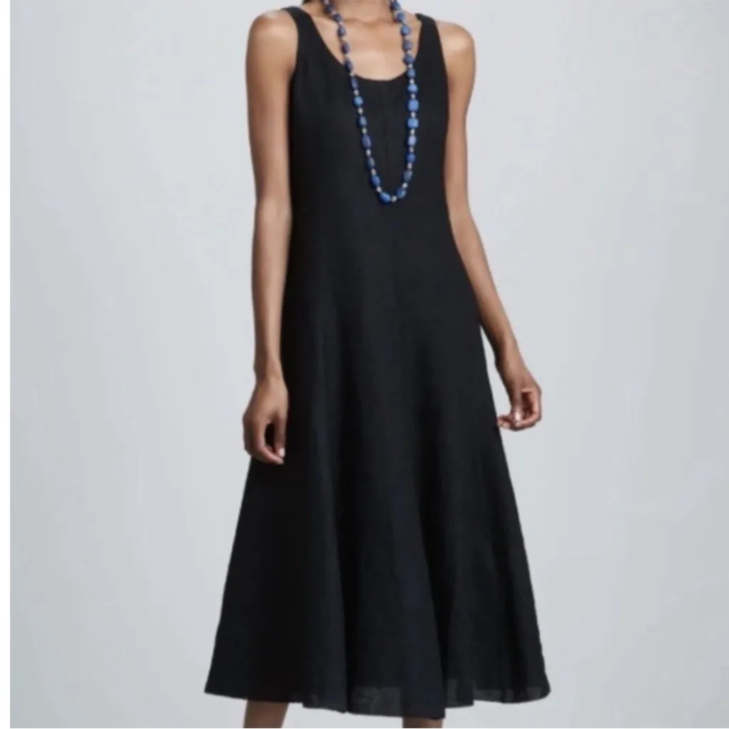 EUC Eileen Fisher Irish Linen Bustle Dress
Black Size Medium - Image 10