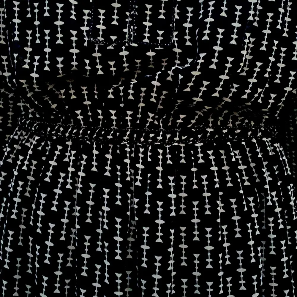 Max Studios Printed Black Long Sleeve Dress Size L - Image 3