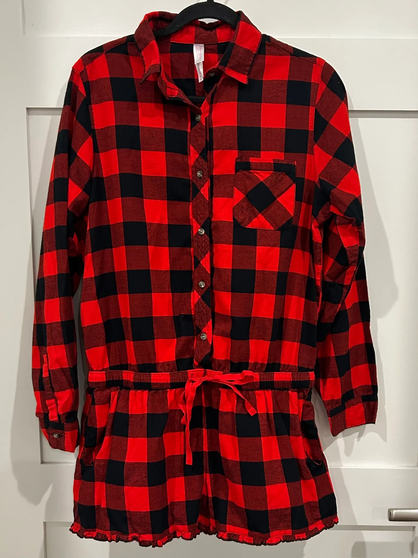Buffalo Check Sleep Romper - Image 2