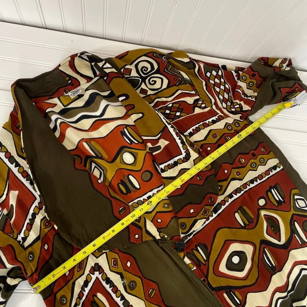 Black Magic Women’s Green Print Toggle Kimono Cardigan Plus Size Size undefined - Image 3