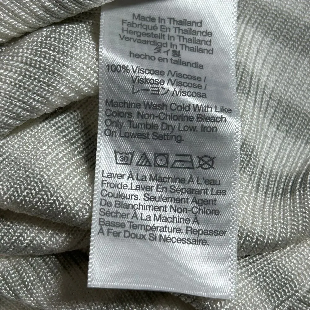 Madewell Women's Micro-Rib Slinky Slim Fit Striped Sweater Tee S Small New - Image 7