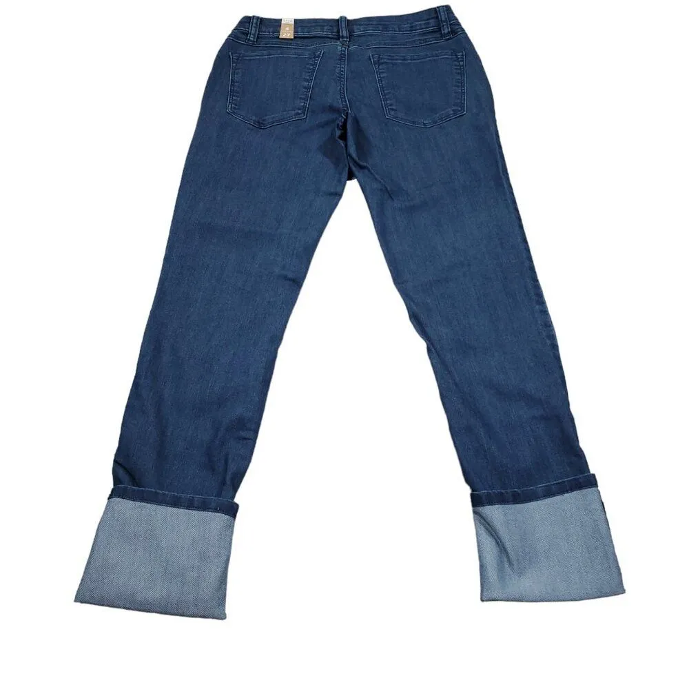 Prana Kara Rolled Skinny Jeans Indigo Blue Size 4 27 Stretch Cuffed Low Rise - Image 3