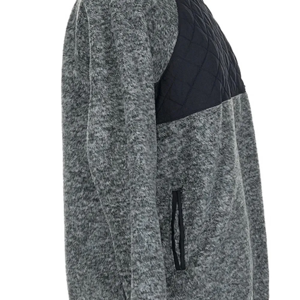 Abercrombie & Fitch Gray & Black Turtleneck Sweater Asymmetric Side Snap Buttons - Image 3