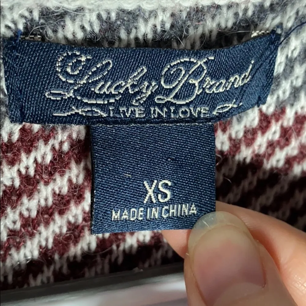 Lucky Brand plaid wool blend open long cardigan size XS - Image 100