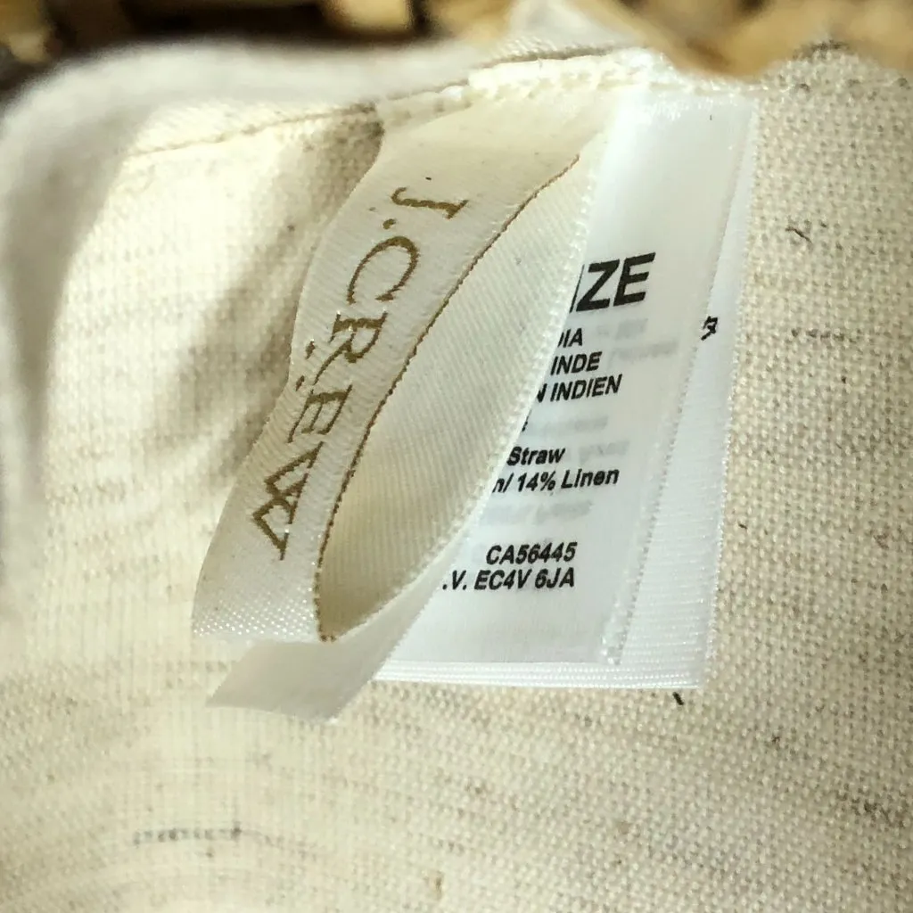 J Crew Factory Woven Crossbody Bag Wicker Bamboo Straw Beige Brown - Image 4