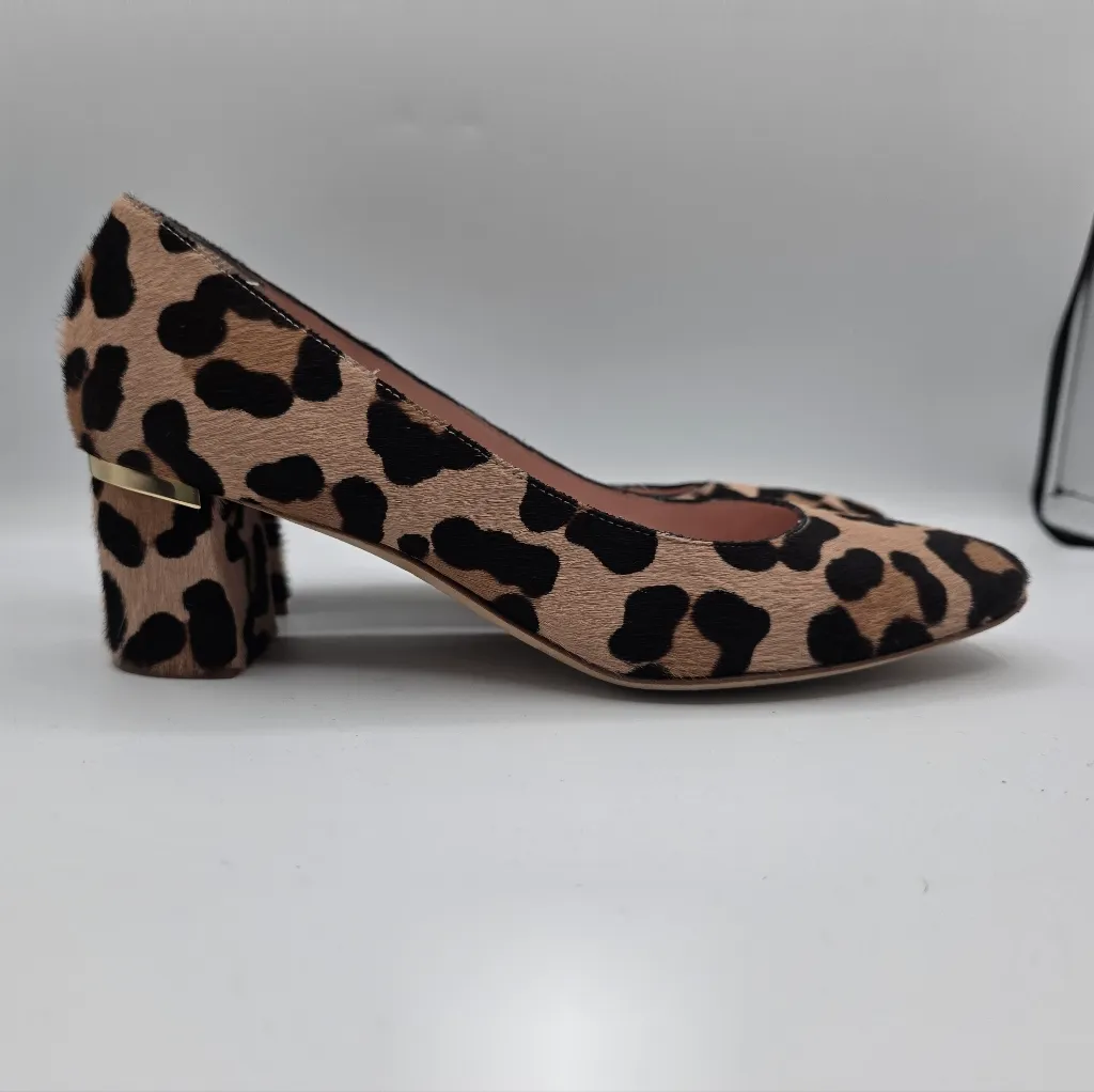 Kate Spade Womens Milan Too Pump Heels Size 7 1/2 calf hair cheetah Animal Print - Image 14