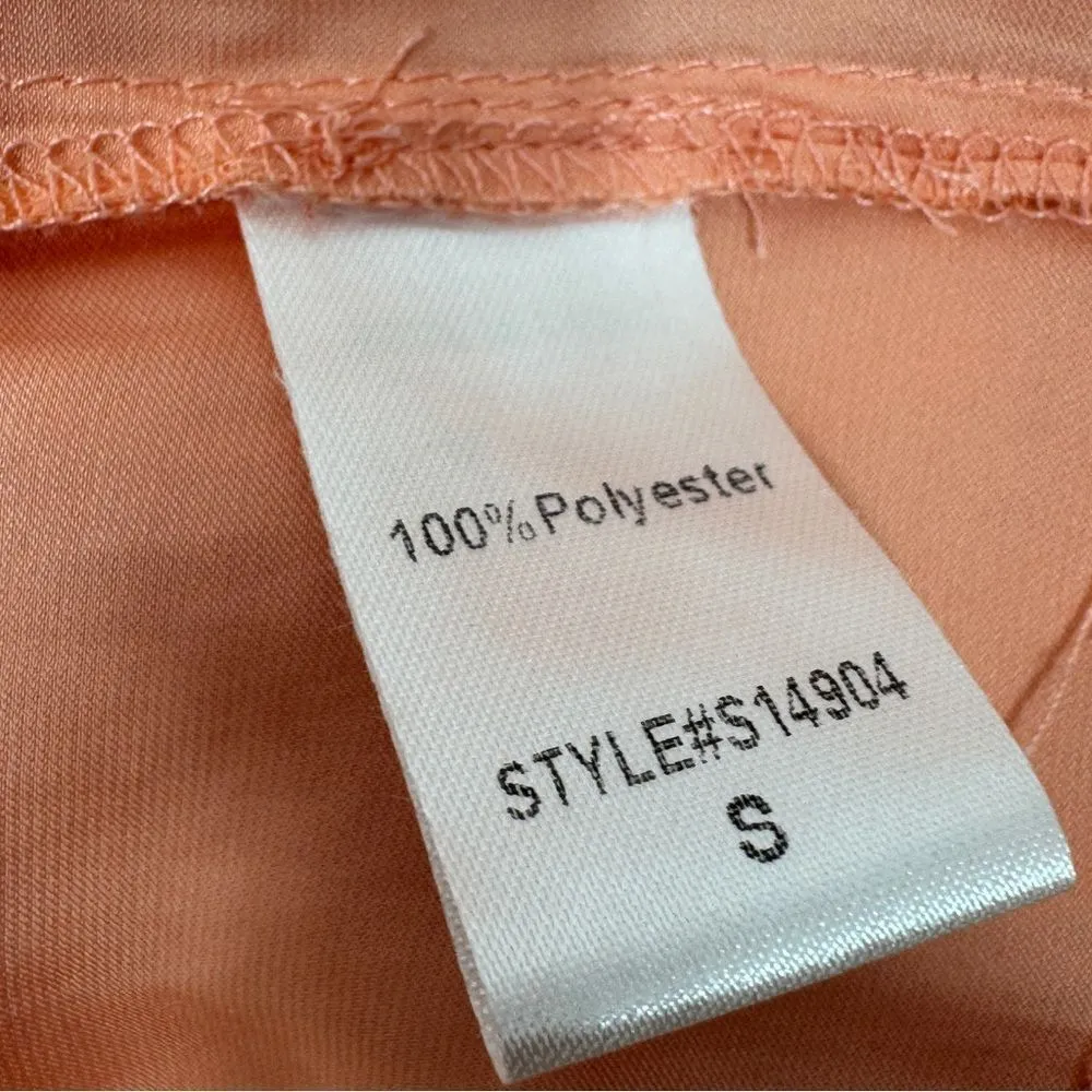 Mustard Seed Deep V Neck Bat Wing Peplum Blouse Peach Small - Image 13