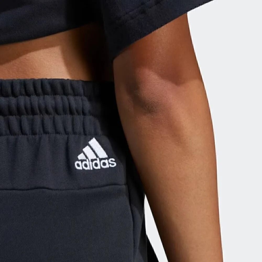 Adidas Essentials Linear French Terry Cotton Shorts Size XL BLACK WHITE - Image 5