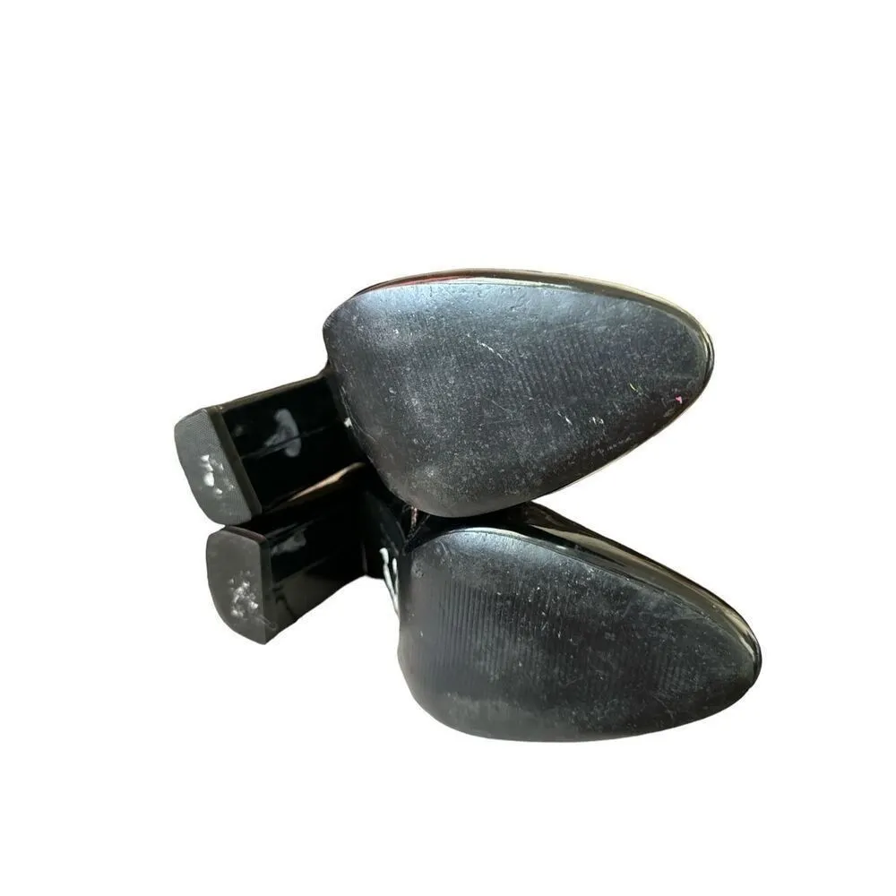 Steve Madden Womens Nia Black Sleek Heeled Patent Boots sz 7.5 Edgy Chic Evening - Image 6