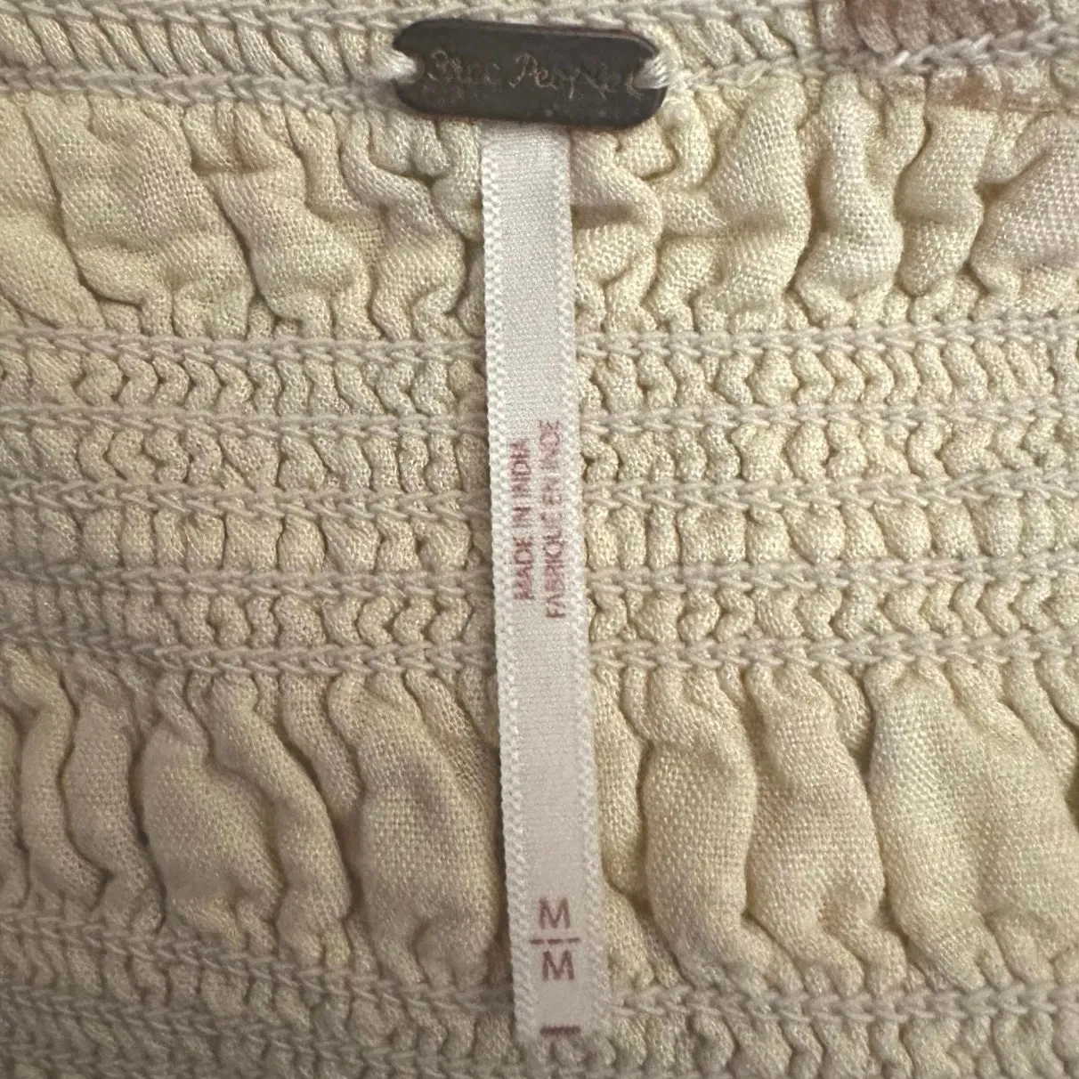 Free People Ethereal Oasis Printed Midi Dress Ivory Medium Bohemian Cottage - Image 12