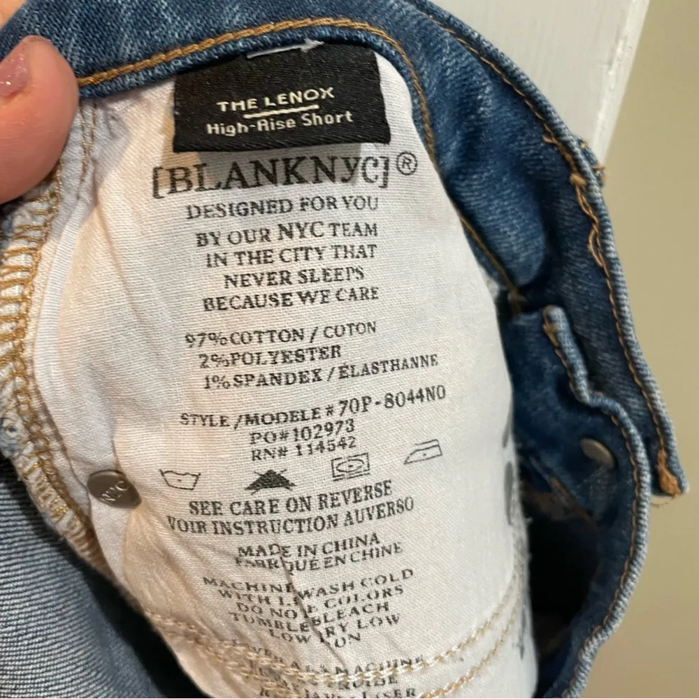 Blank NYC The Lenox High Rise Denim Shorts Medium Wash Size 26 New with Tags - Image 8