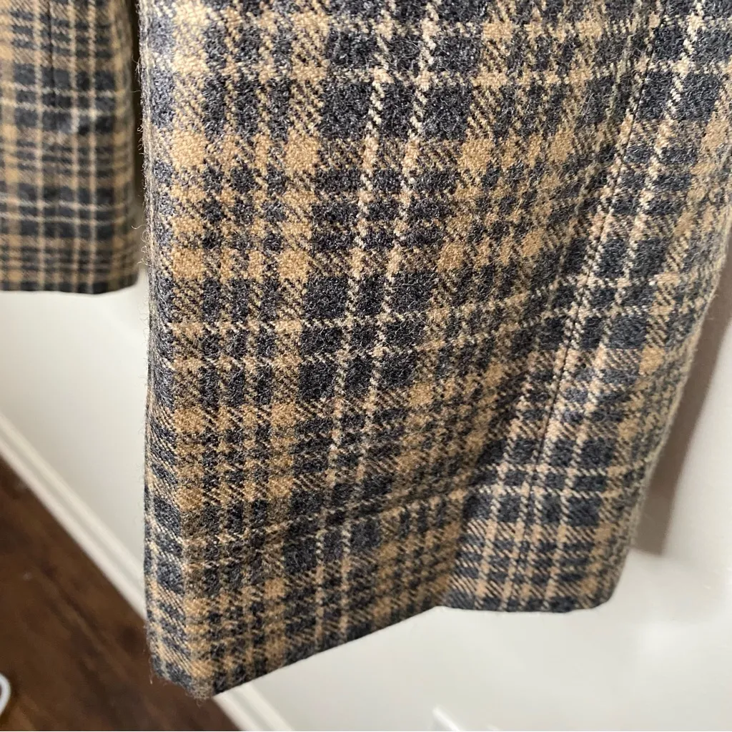 Marc Jacobs Wool Plaid Lined Wide Leg Crop Pants in size small - Image 5