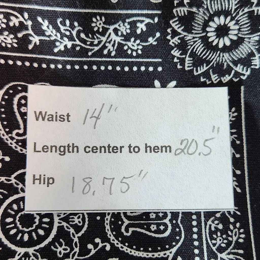 Talbots Black and White Bandana Print Mini Wrap Skirt NWT Size 10 Wrap Skirt - Image 10