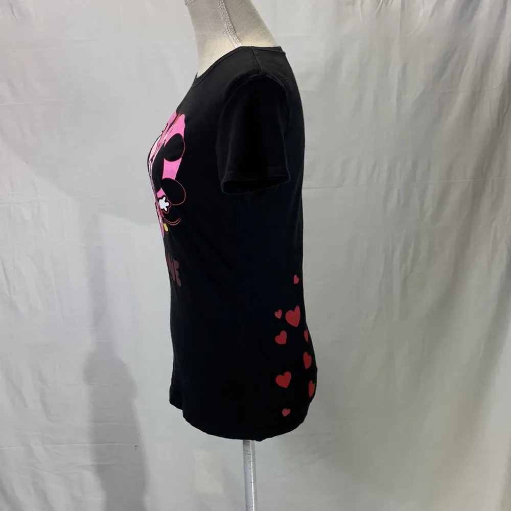 Mickey and Minnie Black Be Mine Valentine Tee Size Medium - Image 5