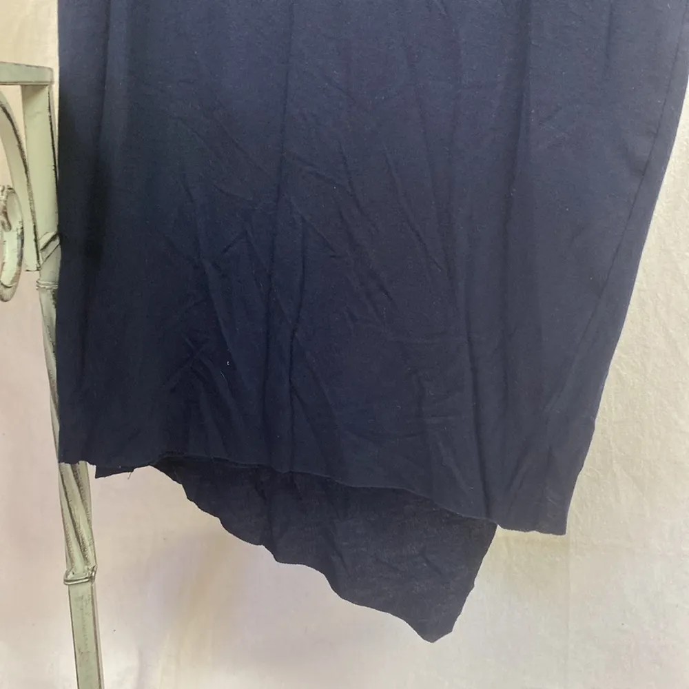 Bailey 44 Black Sleeveless Leather Top Side Slit Midi Dress XS - Image 3