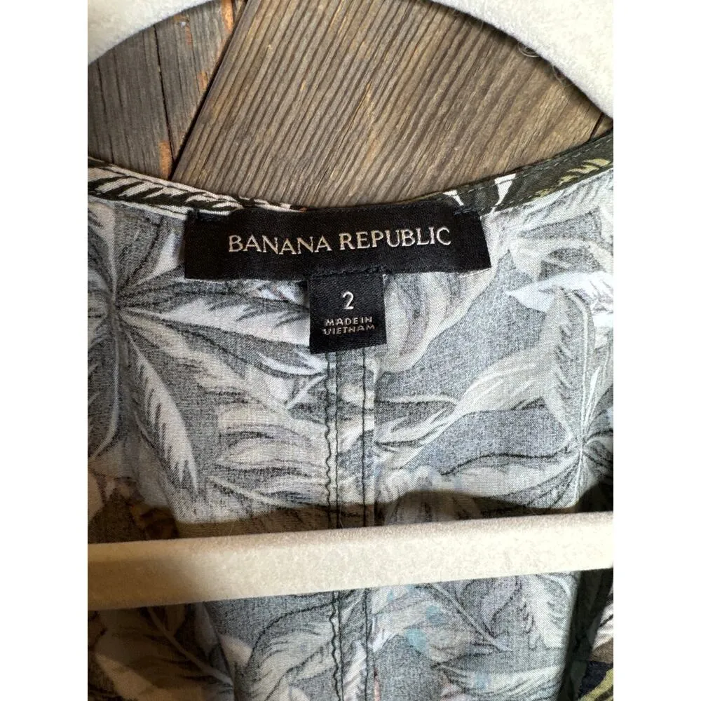 Banana Republic Wrap Dress Women’s Size 2 Jungle Print Hidden Tigers - Image 6