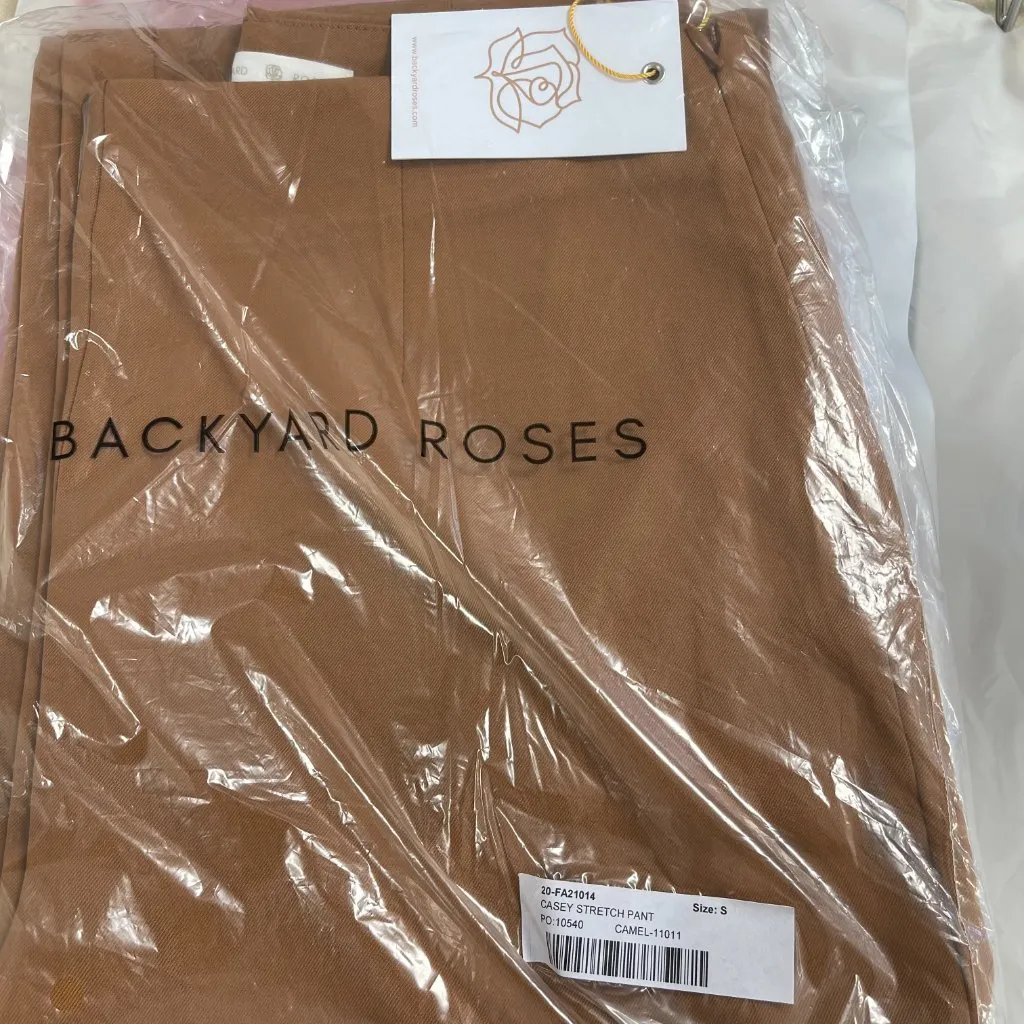 Backyard Roses Casey Stretch Pant in Camel - Size Small - NWT - Image 6