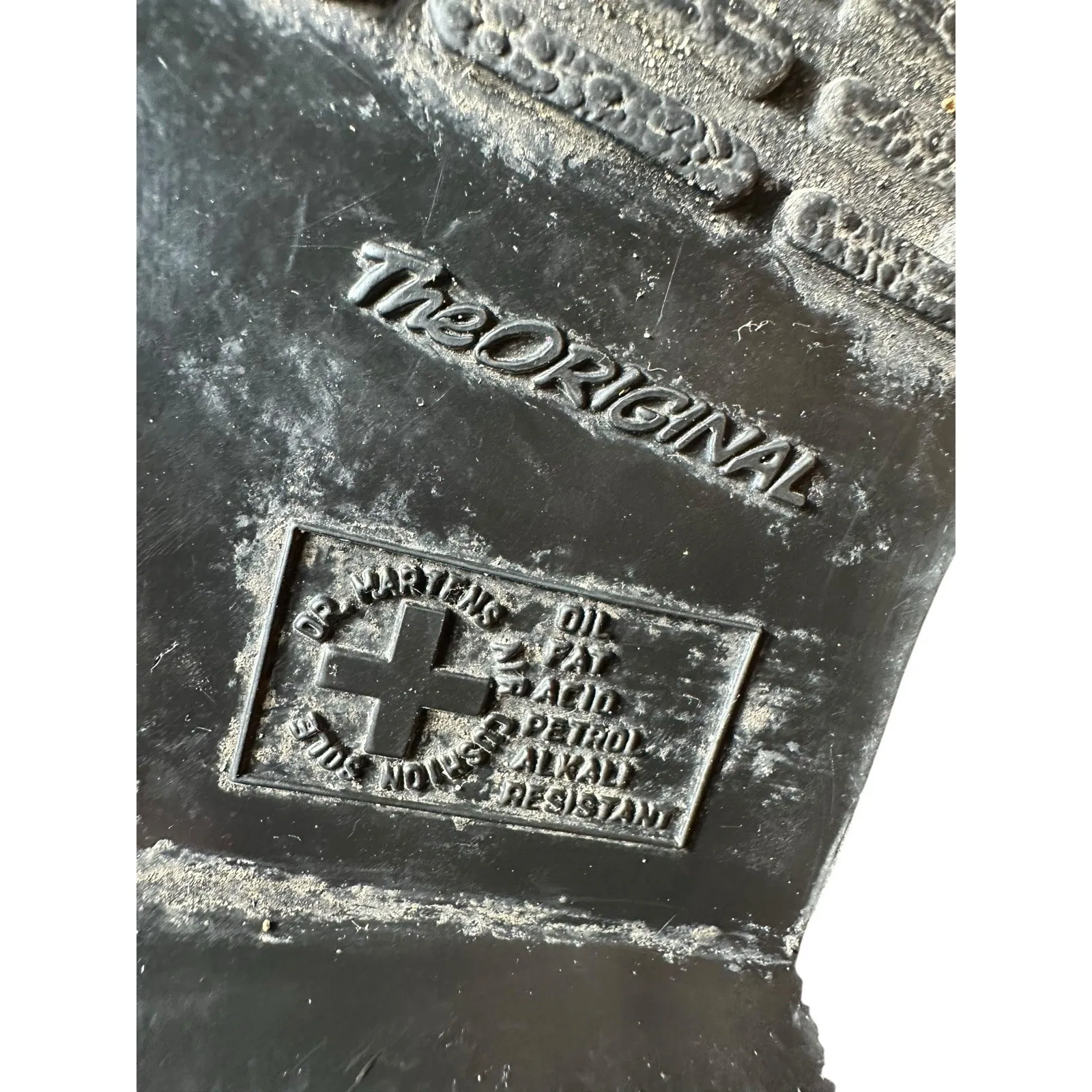 Dr. Martens Black Mono Lace Up Boots Sz 7 Virginia Leather 24479 Women's #S111-3 - Image 9