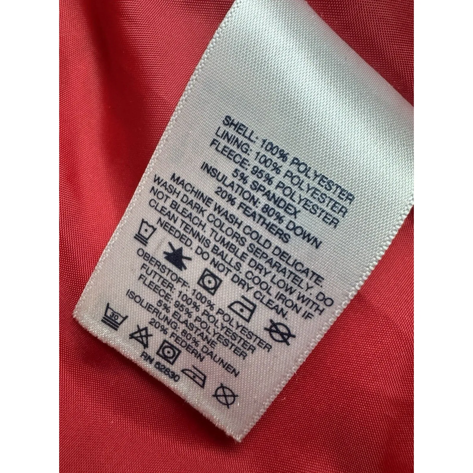 Lands End Down Puffer Vest Women SZ SMALL Full Zip Red Plaid Outdoors Nature - Image 4