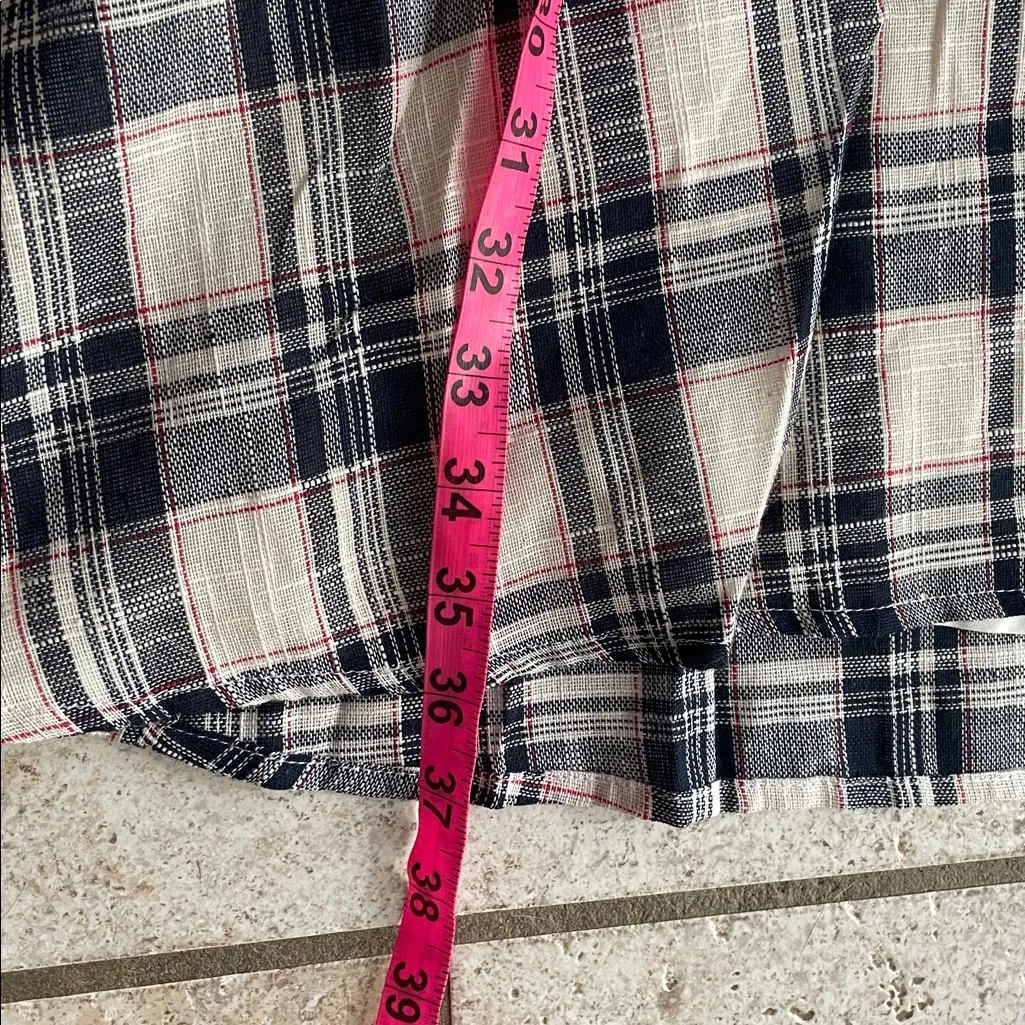 Anthropologie 11 1 Tylho Plaid Tie Front Shirt Dress - Image 15