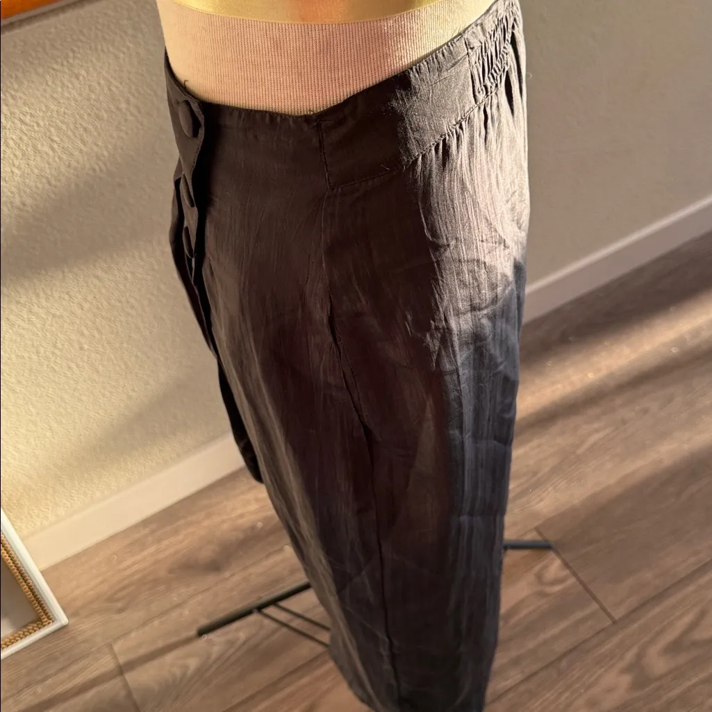 Vintage 1980’s black 100% silk gene Ewing Black Women's Skirt flawless Size 6 - Image 12