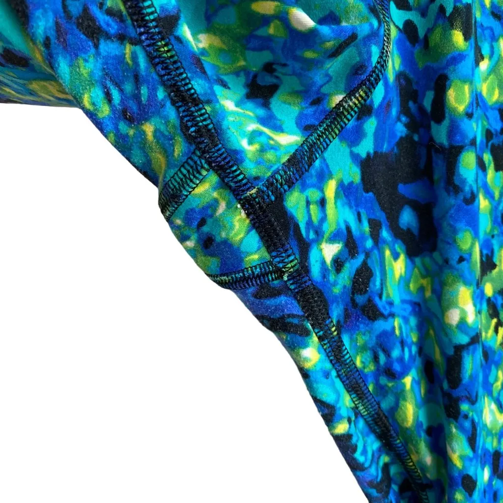 Soma Sport Leggings Womens Medium‎ Ankle Cropped Green Blue - Image 2