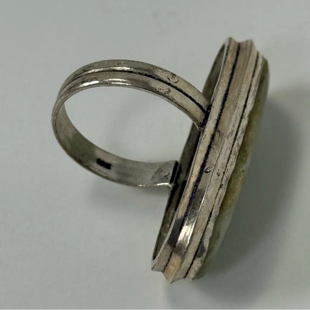 925 Prosperity Adventurine Ring 8 3/4 - Image 4