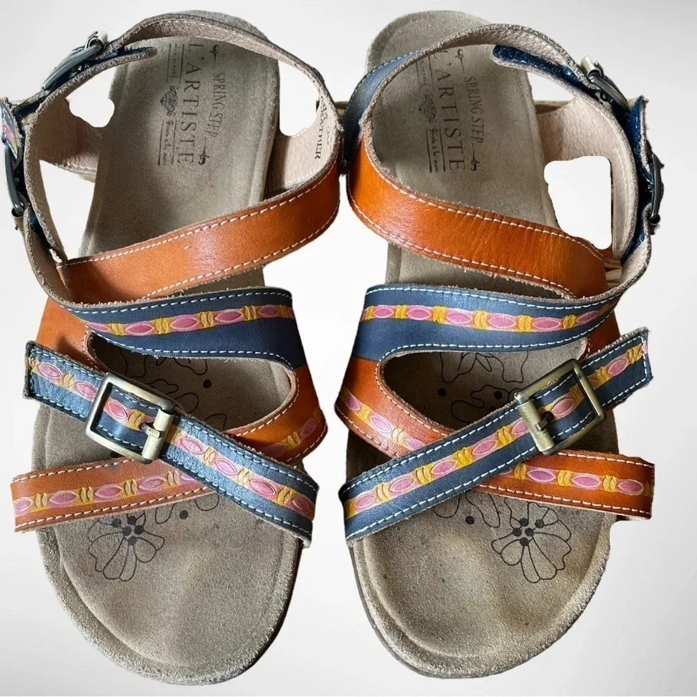 L'ARTISTE BY SPRING‎ STEP Women's Lillana Leather Sandals 8.5 | GUC - Image 3