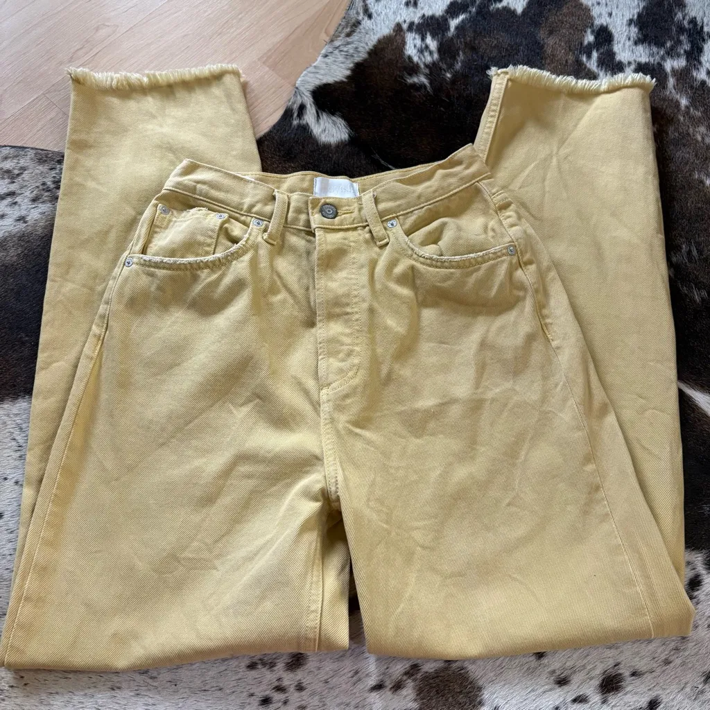 BOYISH Butter Yellow Toby Jeans Straight Leg In The Honey Pot‎ Size 25 - Image 2