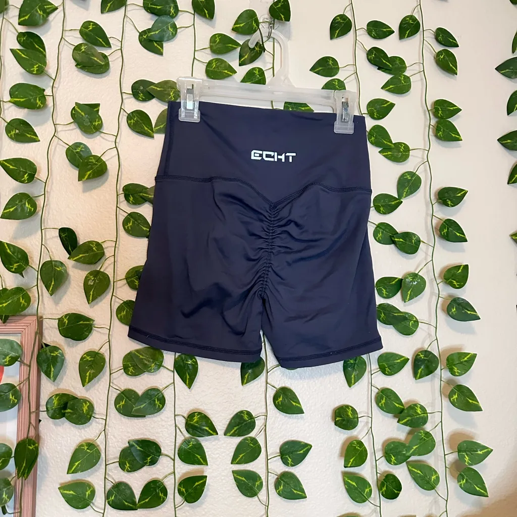 Women’s Echt Scrunch Booty Shorts Workout Size XXS/XS Body Sculpt Blue - Image 3