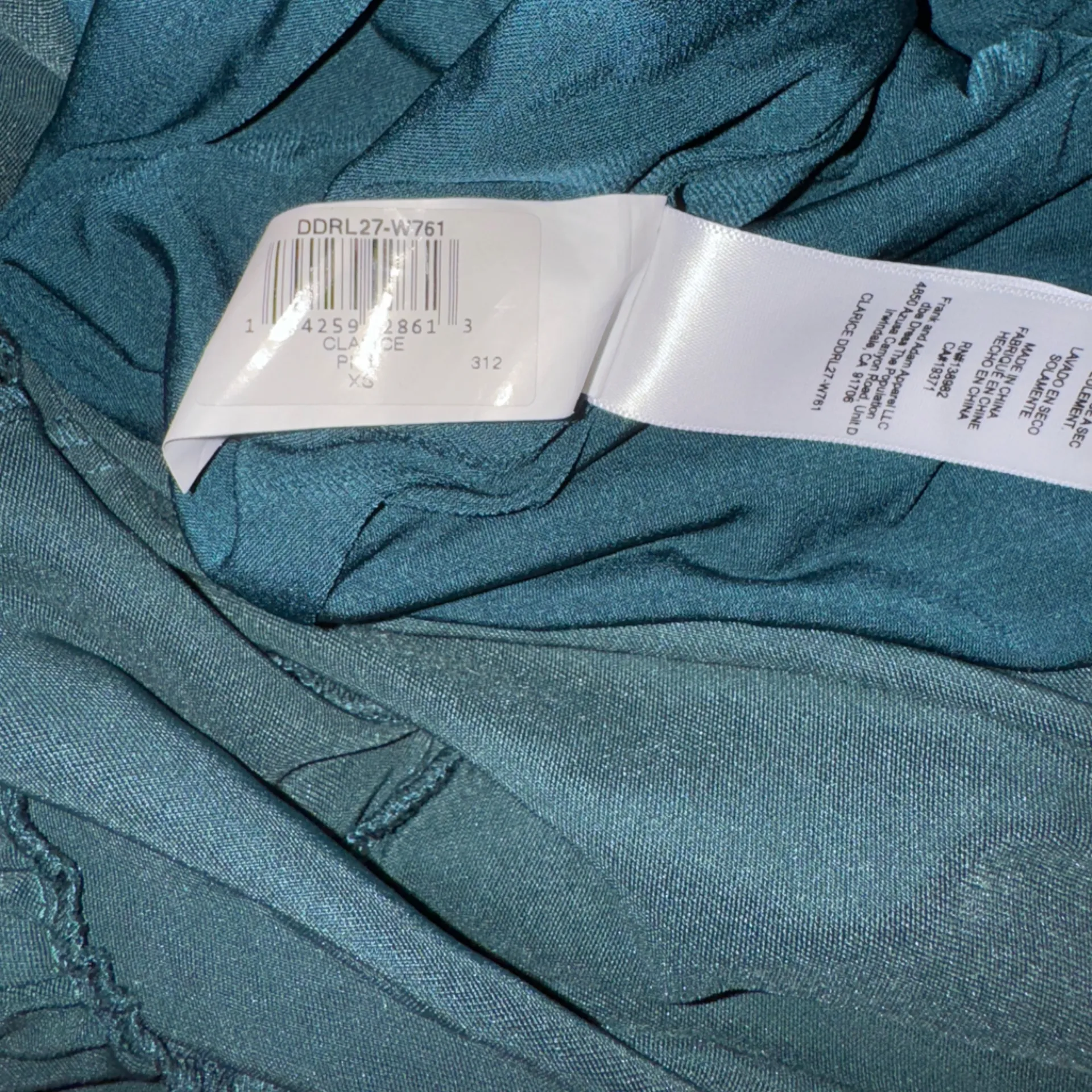 NEW Dress The Population Clarice Ruffled Tiered Maxi Dress Pine Green Sz XS - Image 5