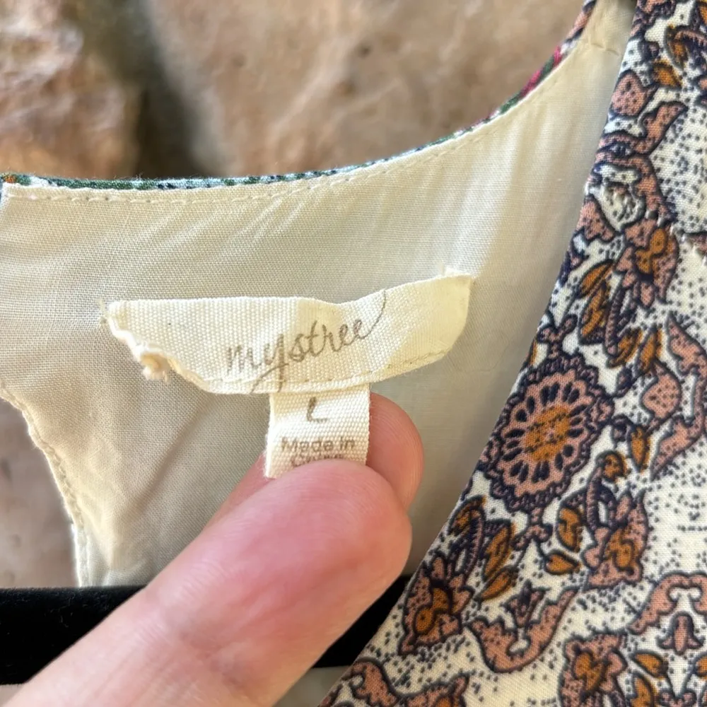 Sleeveless Sundress Shift Dress Mini Size MEDIUM Floral Print - Image 10