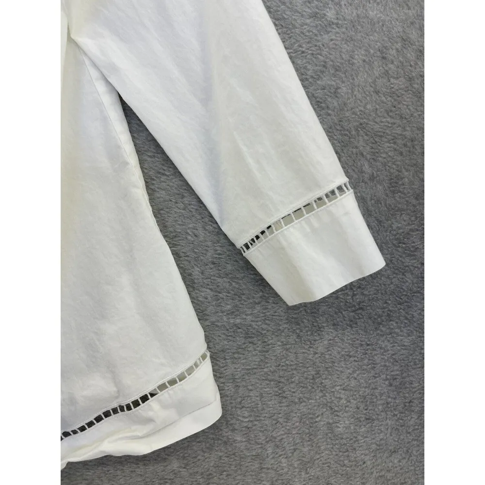 Trina Turk Women's off Shoulder White Blouse Size XS Cutout - Image 5