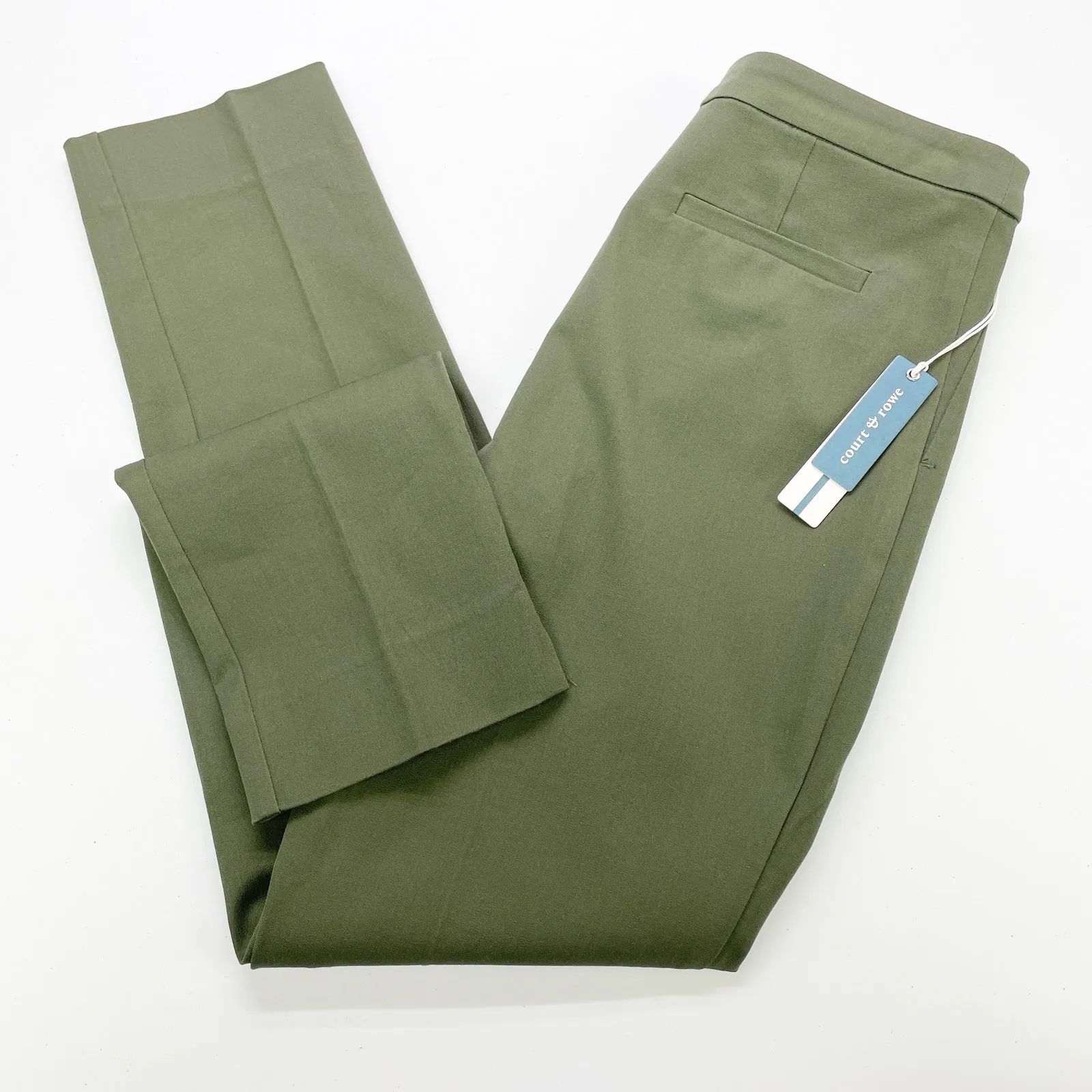 NEW Court & Rowe Womens 6 Kinsey Pant Olive Fern Green Career Trouser Stretchy - Image 1