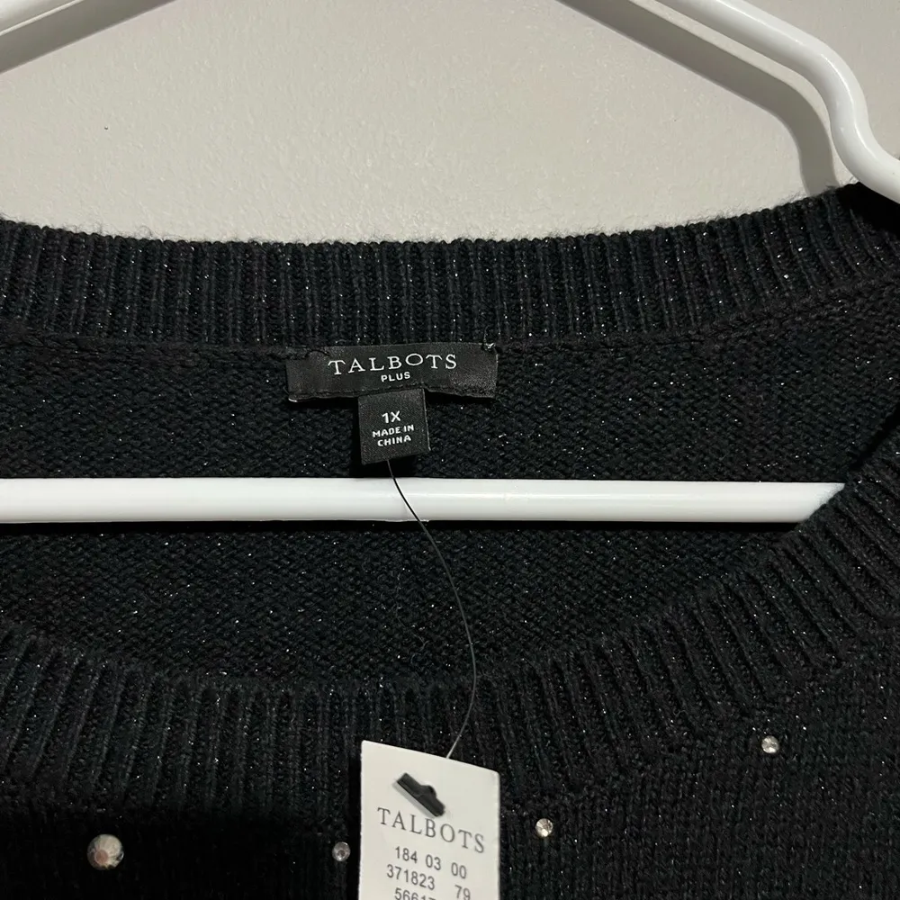 NWT Talbots Block Puff Sleeve Crewneck Pullover Sparking Champagne 1X - Image 2