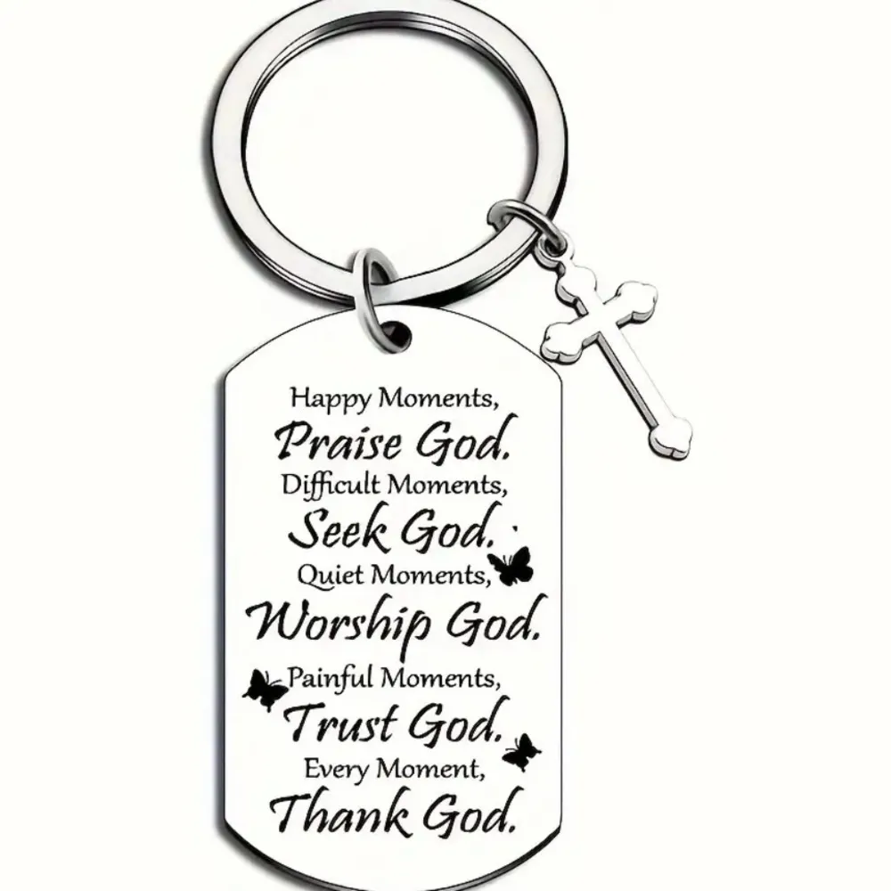 Praise God Keychain NWT White - Image 6